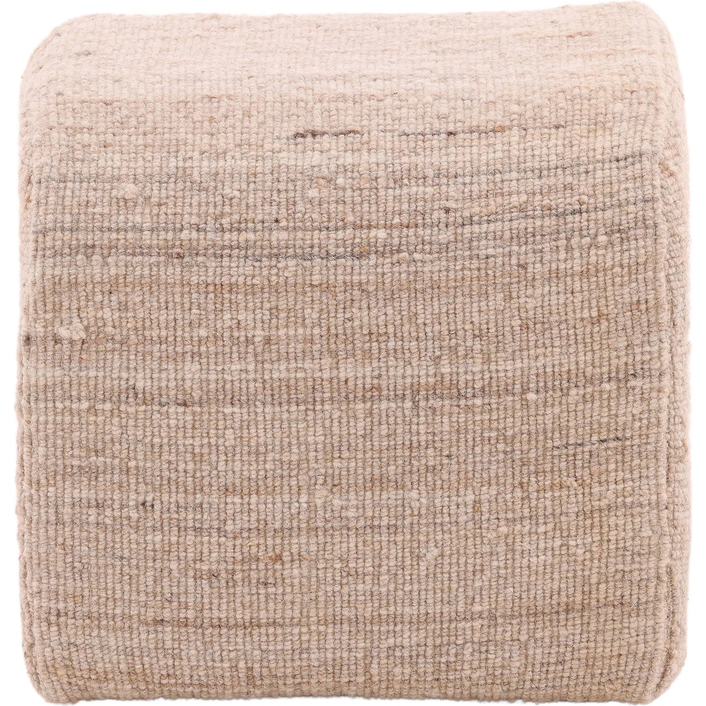003 SI-2350933 | Additional Silo | Asha Stool by Arch & Plane in beige. Made from handwoven wool blend in a rustic style.