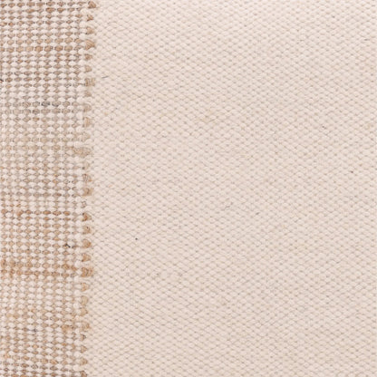 Denis Pillow by Arch & Plane in natural, ivory. Made from handwoven wool, jute in a rustic style.