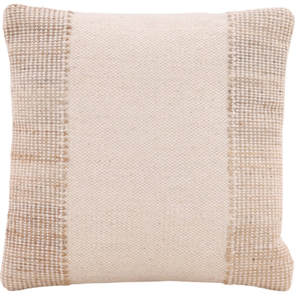 Denis Pillow by Arch & Plane in natural, ivory. Made from handwoven wool, jute in a rustic style.