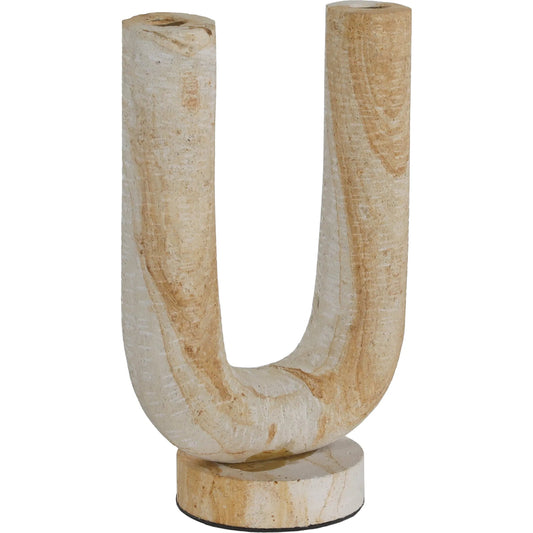 Ambrose Candle Holder by Arch & Plane in natural. Made from palimanan stone in a transitional style.