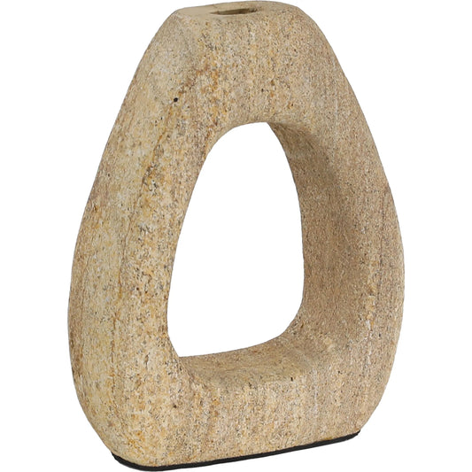 Winfrey Candle Holder by Arch & Plane in natural. Made from palimanan stone in a unique style.