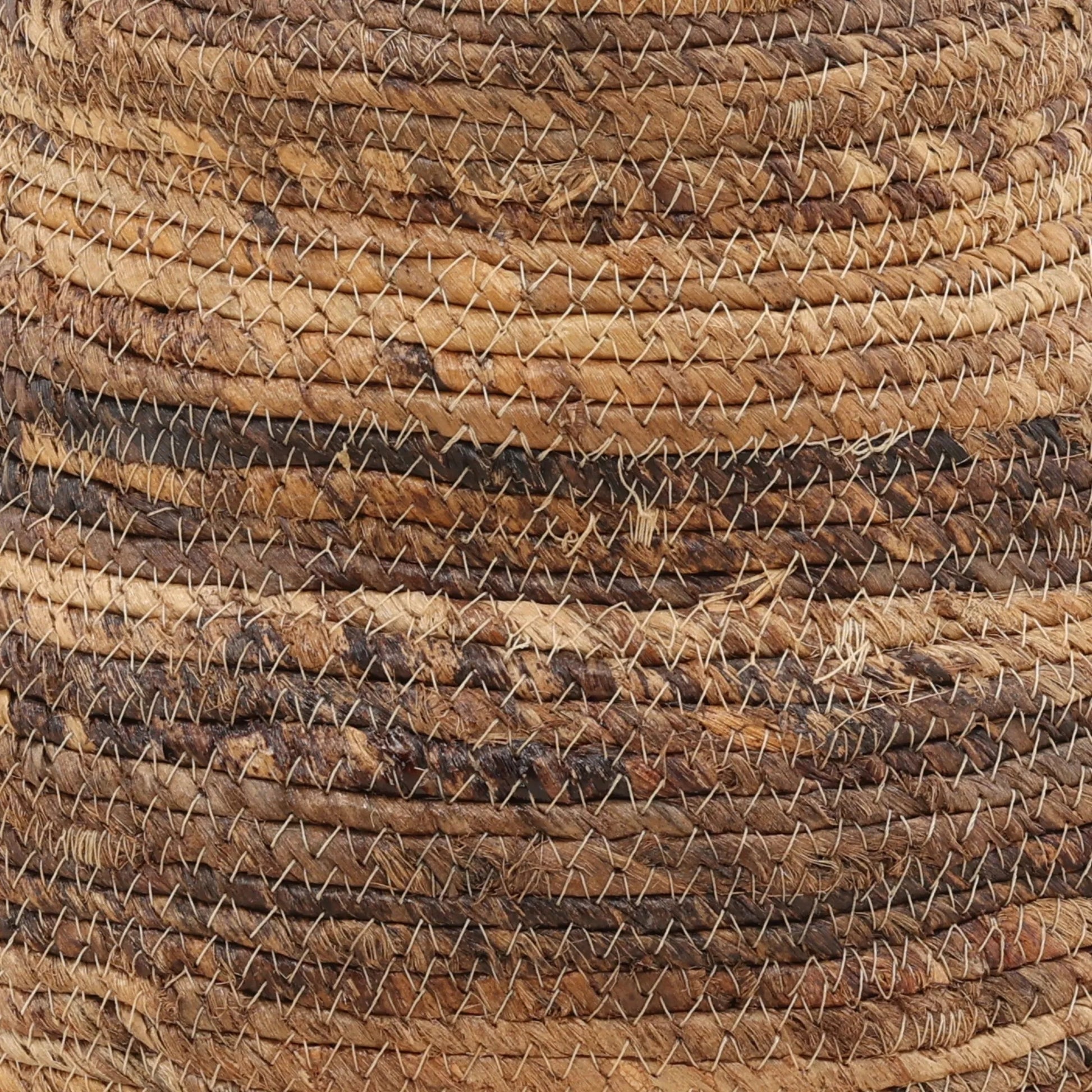 Shelton Basket by Arch & Plane in natural. Made from woven banana leaf, coconut fibers in a rustic style.