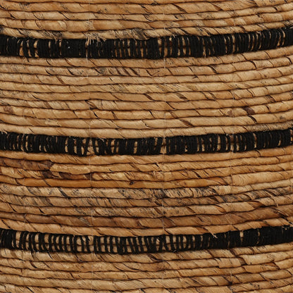 German Basket (Set of 3) by Arch & Plane in natural, black. Made from woven banana leaf in a rustic style.