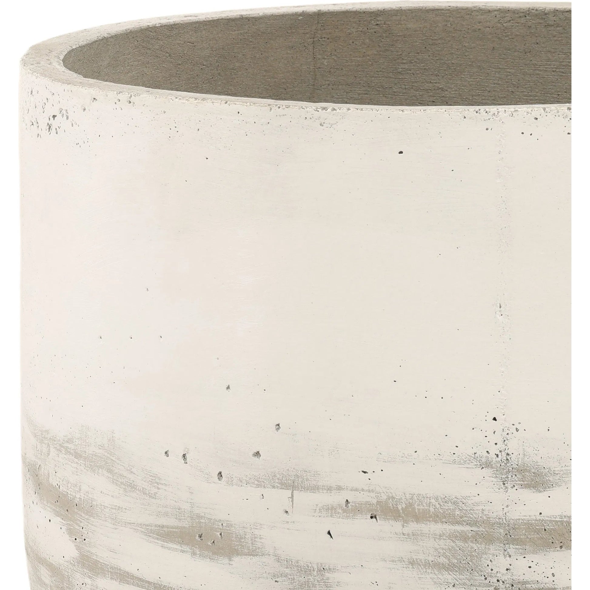 Delbert Pot by Arch & Plane in off white, grey. Made from cement in a transitional style.