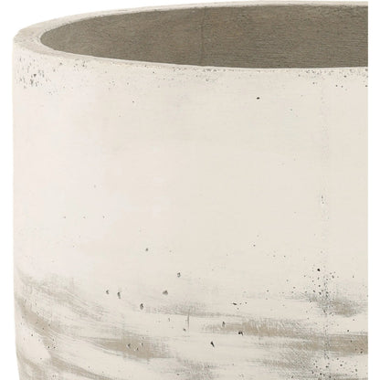 Delbert Pot by Arch & Plane in off white, grey. Made from cement in a transitional style.