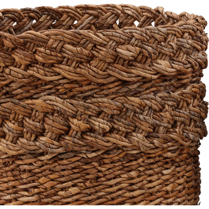 Gaetano Basket (Set of 3) by Arch & Plane in natural. Made from woven banana leaf in a unique style.
