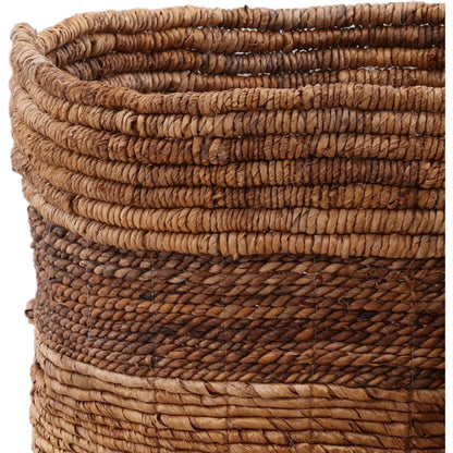 Kathrine Basket (Set of 3) by Arch & Plane in natural. Made from woven banana leaf in a unique style.