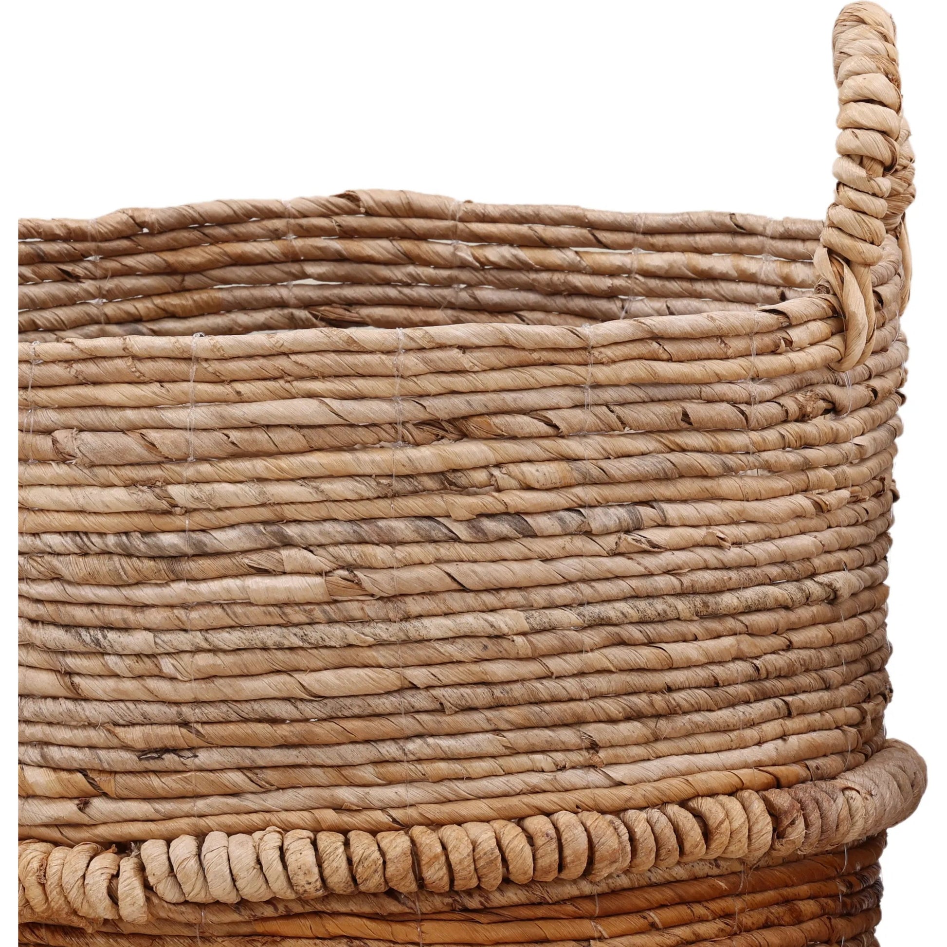 Jeramy Basket (Set of 3) by Arch & Plane in natural. Made from woven banana leaf in a unique style.