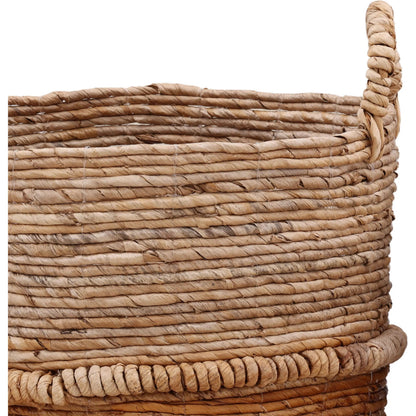 Jeramy Basket (Set of 3) by Arch & Plane in natural. Made from woven banana leaf in a unique style.