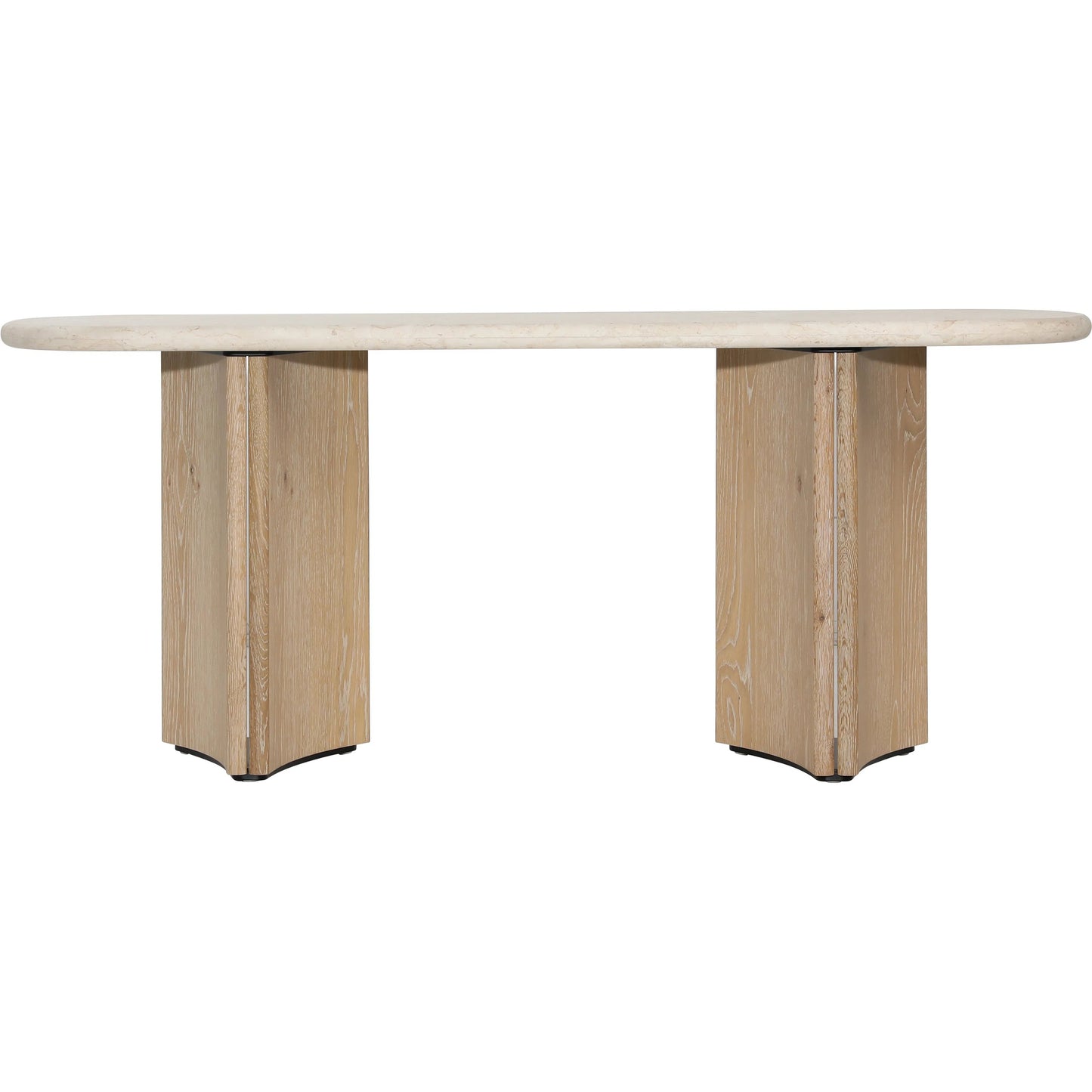 002 SI-2350956 | Additional Silo | Giles Console Table by Arch & Plane in natural wash, cream marble. Made from oak wood, oak veneer, marble in a transitional style.