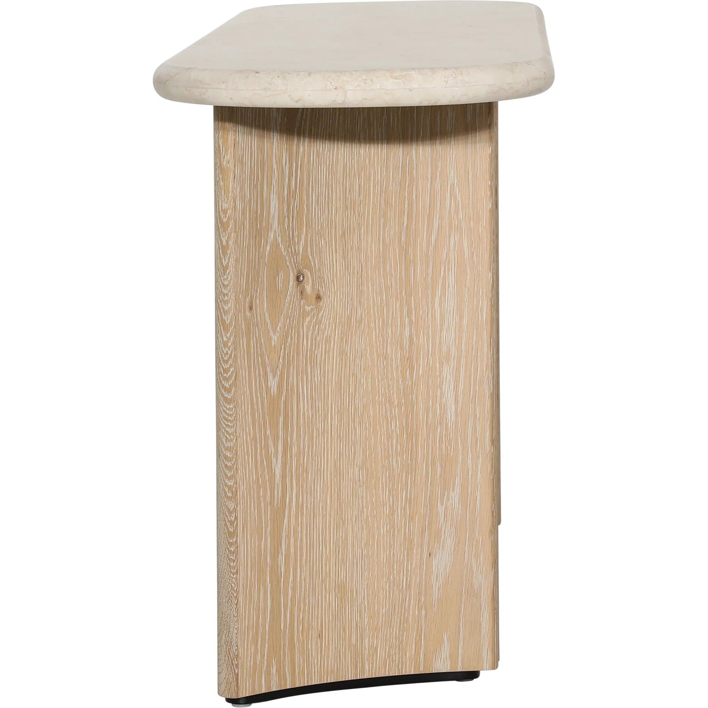 003 SI-2350956 | Additional Silo | Giles Console Table by Arch & Plane in natural wash, cream marble. Made from oak wood, oak veneer, marble in a transitional style.