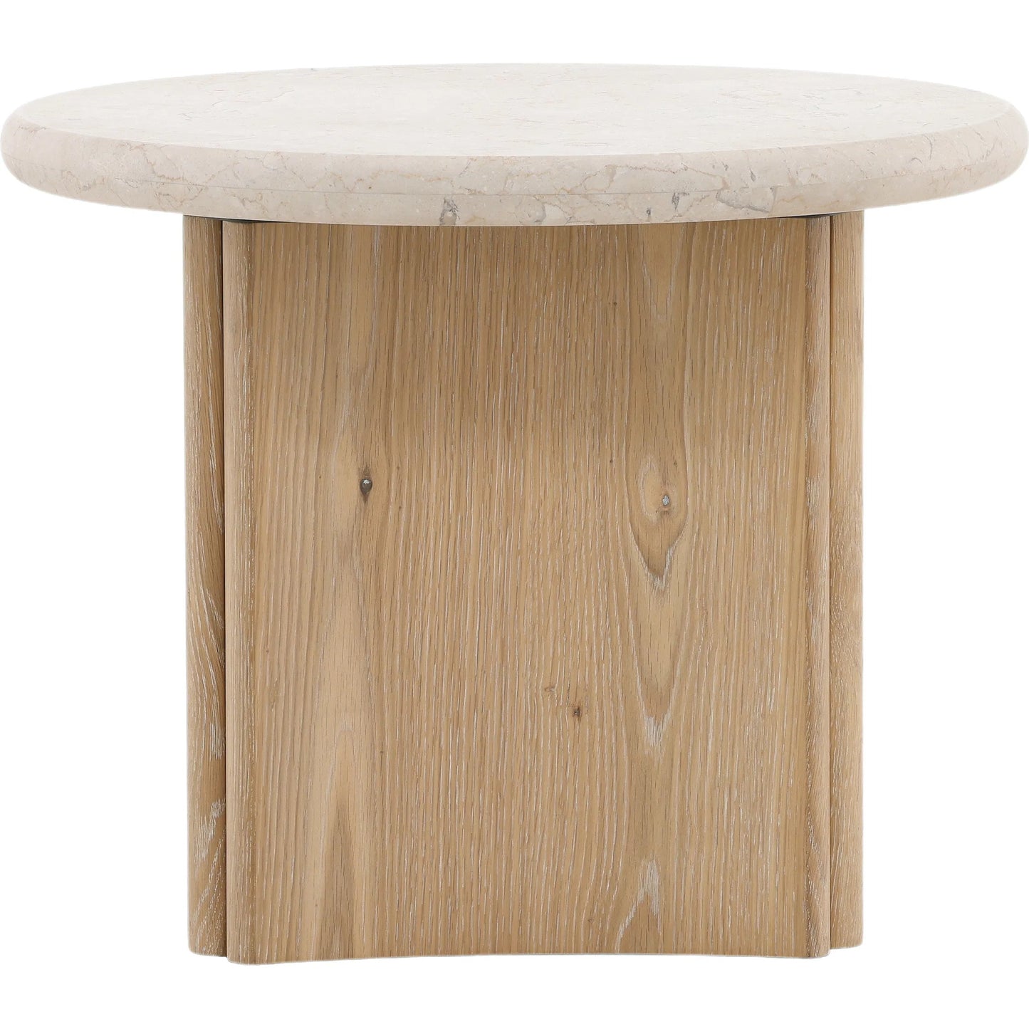 002 SI-2350957 | Additional Silo | Giles Side Table by Arch & Plane in natural wash, cream marble. Made from oak wood, oak veneer, marble in a transitional style.