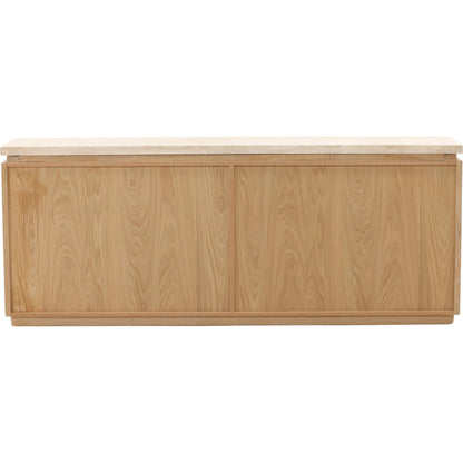 Valencia Sideboard by Arch & Plane in natural wash, cream. Made from oak wood, oak veneer, marble in a transitional style.