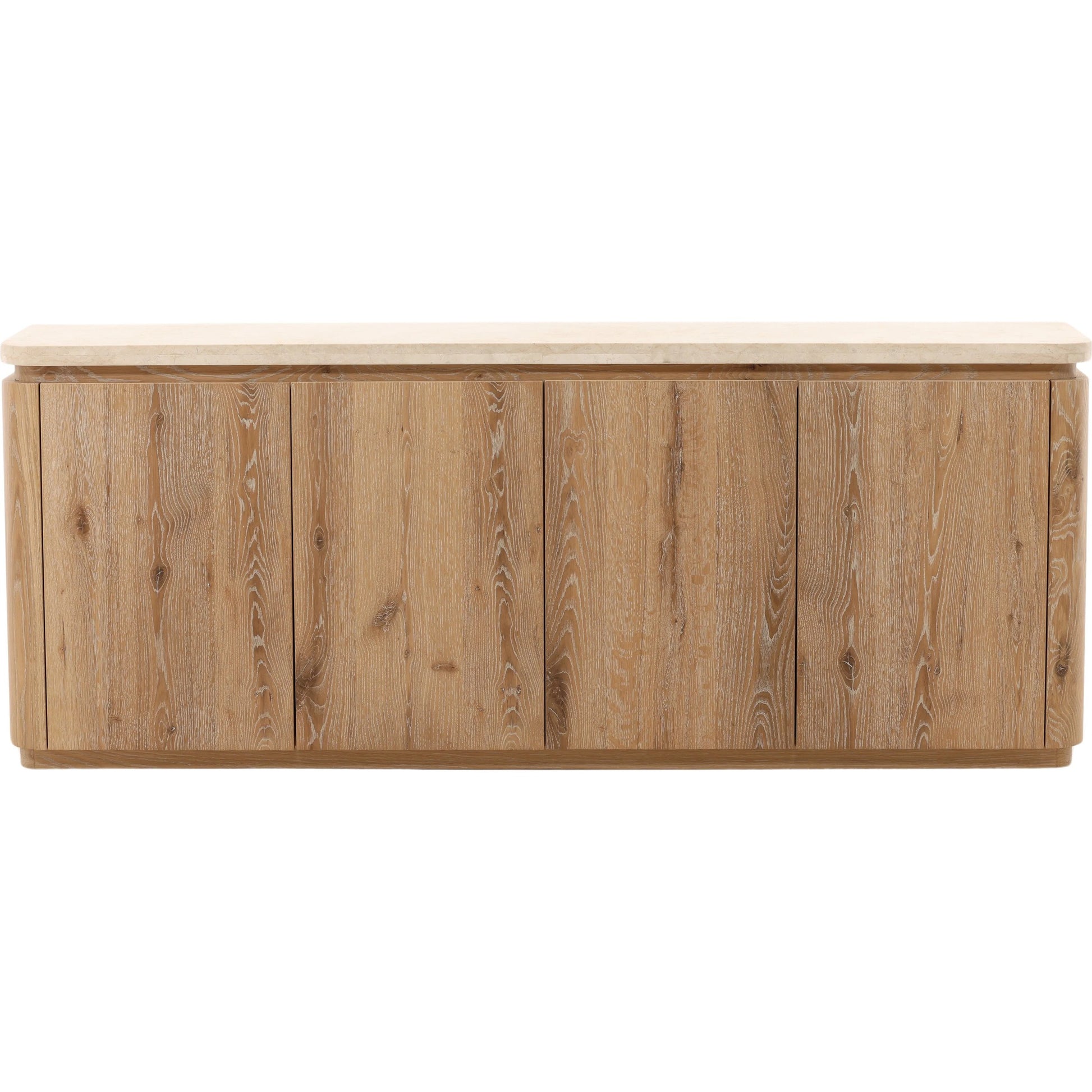 Valencia Sideboard by Arch & Plane in natural wash, cream. Made from oak wood, oak veneer, marble in a transitional style.