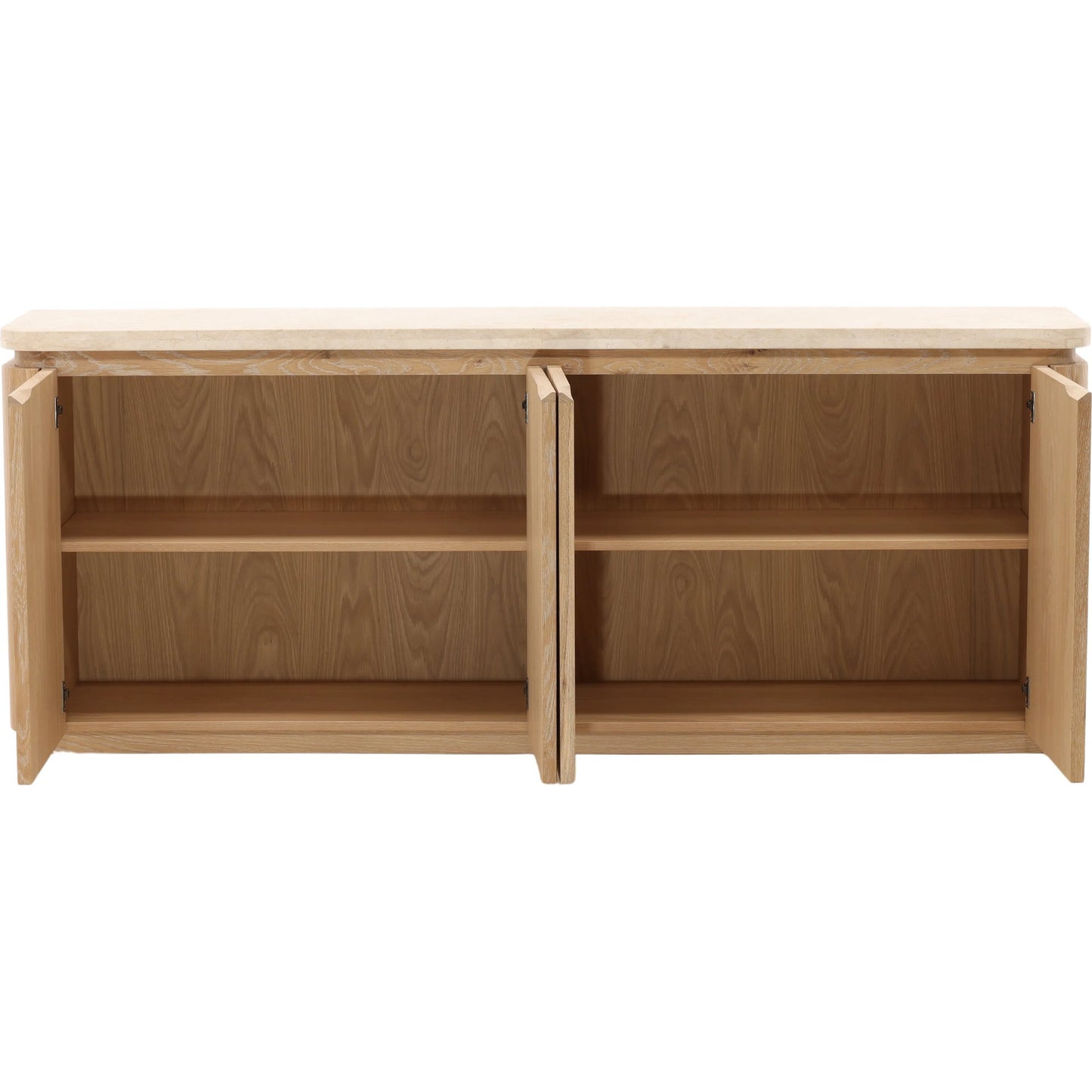 005 SI-2440777 | Additional Silo | Valencia Sideboard by Arch & Plane in natural wash, cream. Made from oak wood, oak veneer, marble in a transitional style.