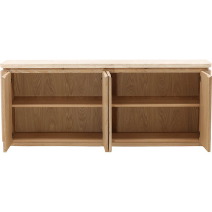 Valencia Sideboard by Arch & Plane in natural wash, cream. Made from oak wood, oak veneer, marble in a transitional style.