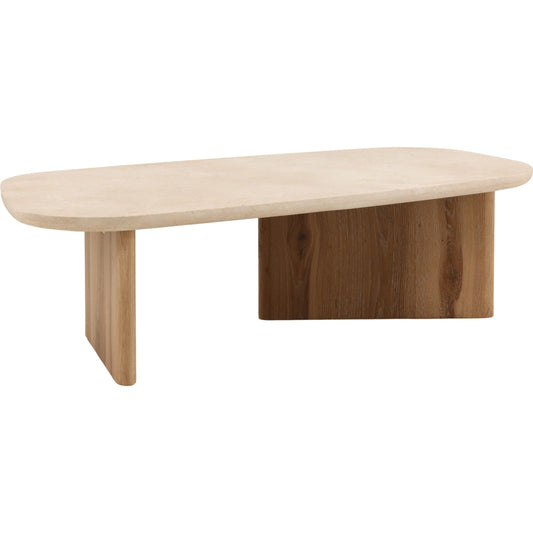 Arne Coffee Table by Arch & Plane in natural, cream. Made from oak wood, oak veneer, marble in a unique style.