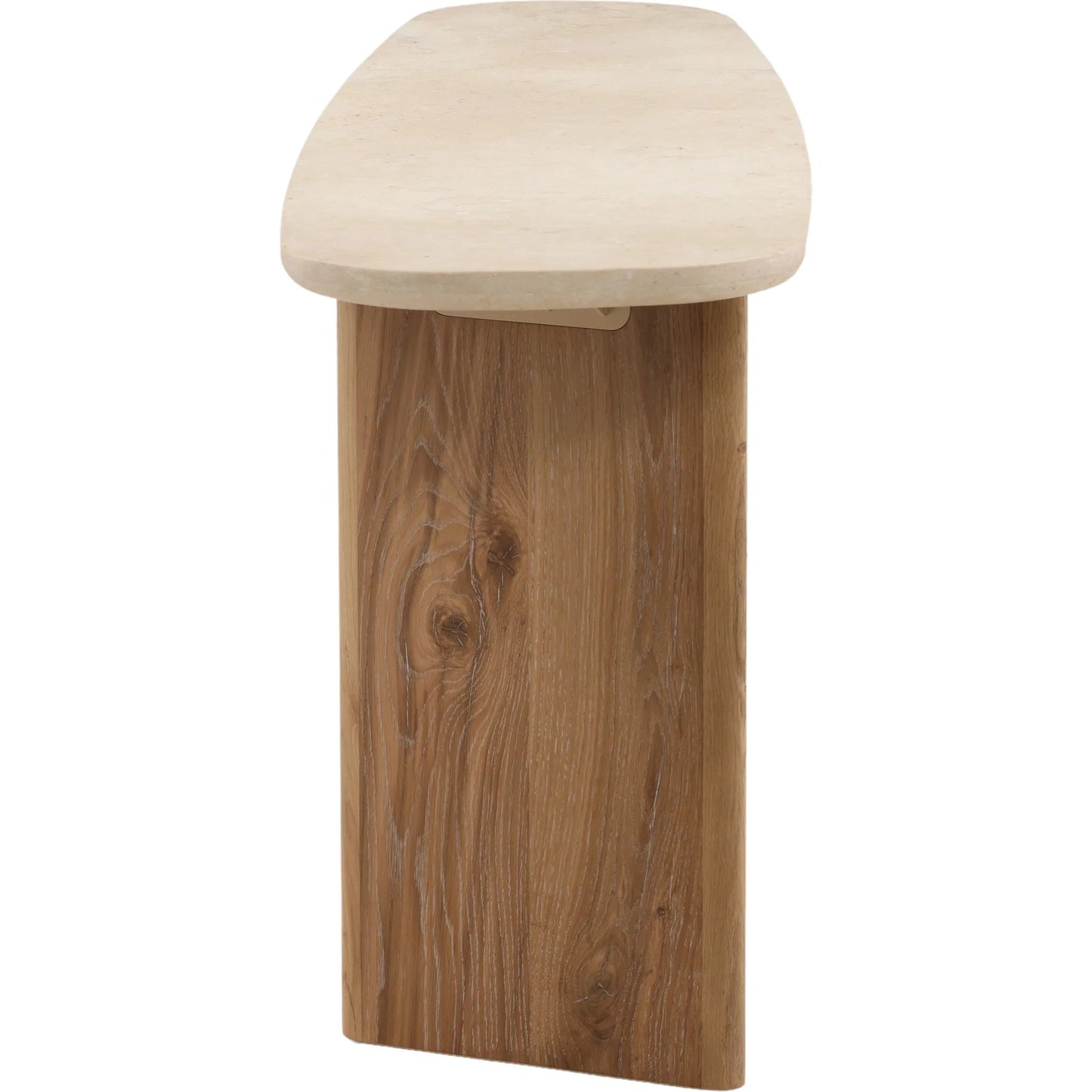 003 SI-2533054 | Additional Silo | Arne Console Table by Arch & Plane in natural wash, cream. Made from oak wood, oak veneer, marble in a unique style.