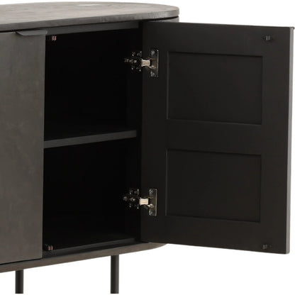 Debbie Sideboard by Arch & Plane in black. Made from micro cement, pine wood, metal in a modern style.