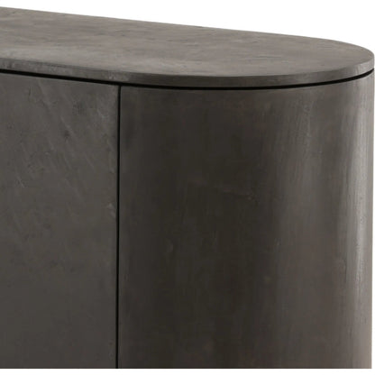 Debbie Sideboard by Arch & Plane in black. Made from micro cement, pine wood, metal in a modern style.