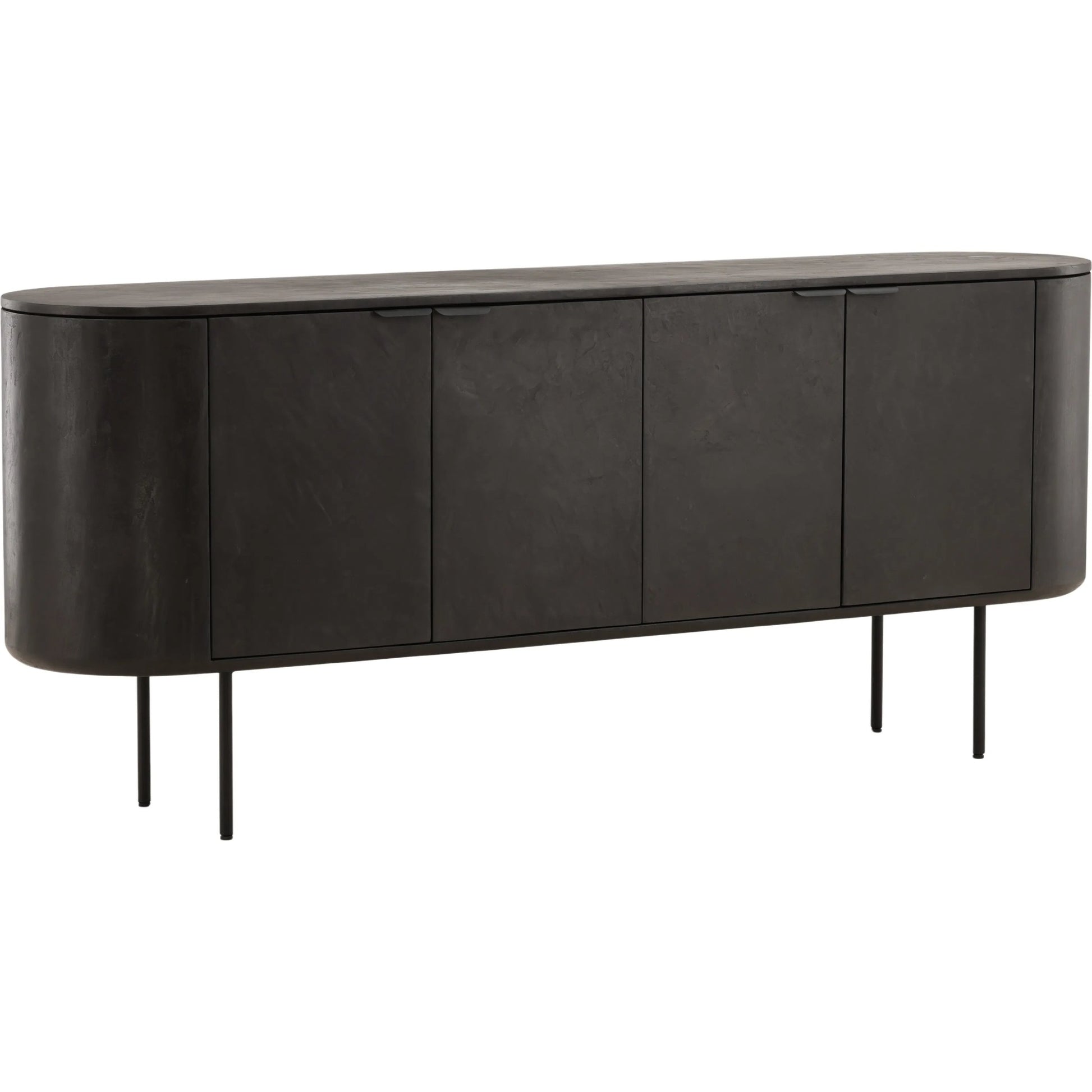 Debbie Sideboard by Arch & Plane in black. Made from micro cement, pine wood, metal in a modern style.