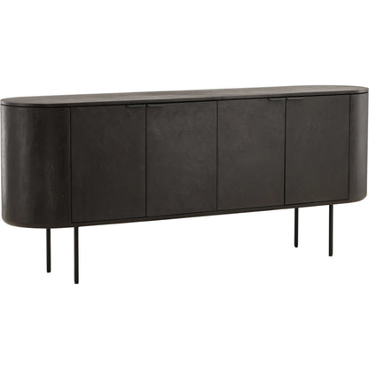 Debbie Sideboard by Arch & Plane in black. Made from micro cement, pine wood, metal in a modern style.
