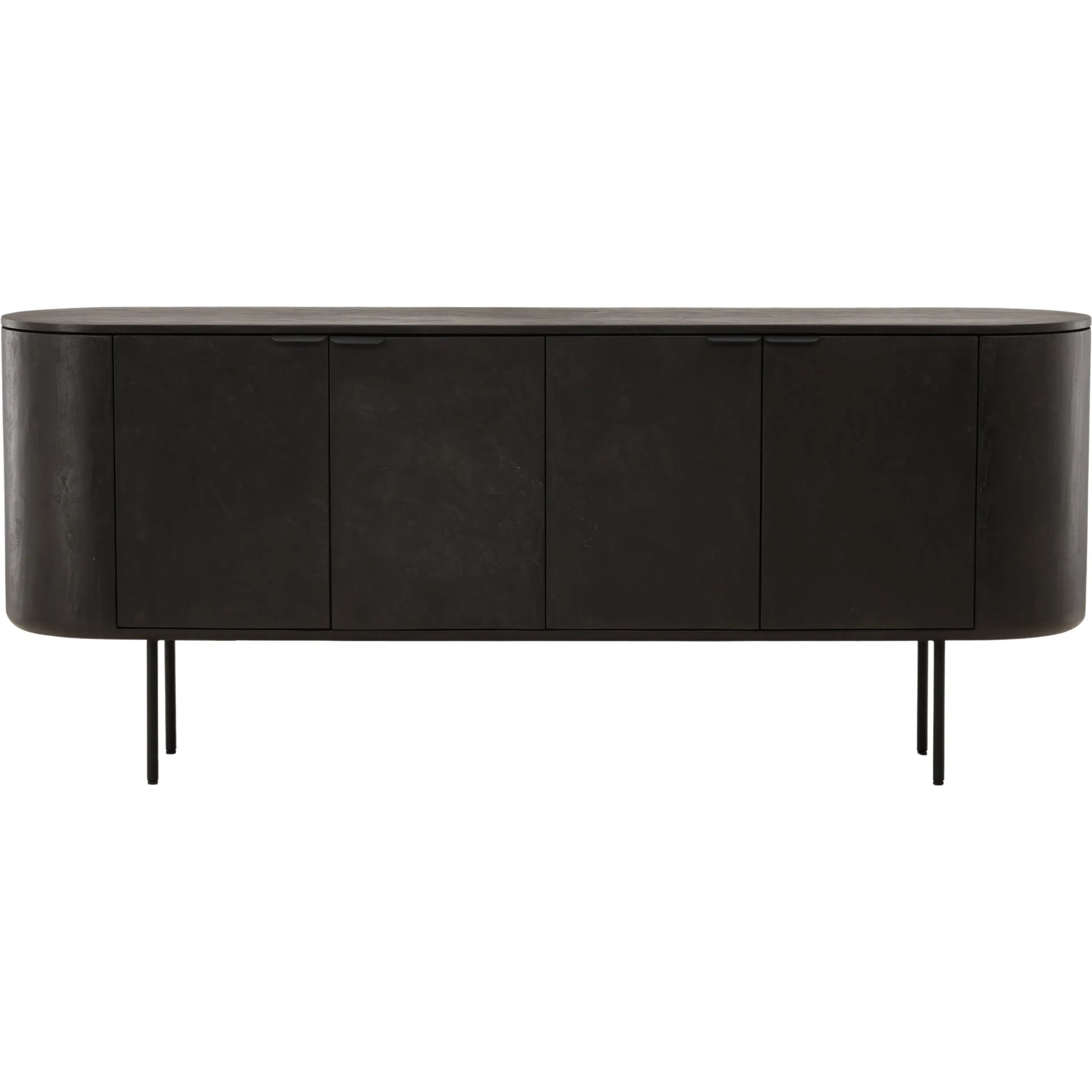 Debbie Sideboard by Arch & Plane in black. Made from micro cement, pine wood, metal in a modern style.