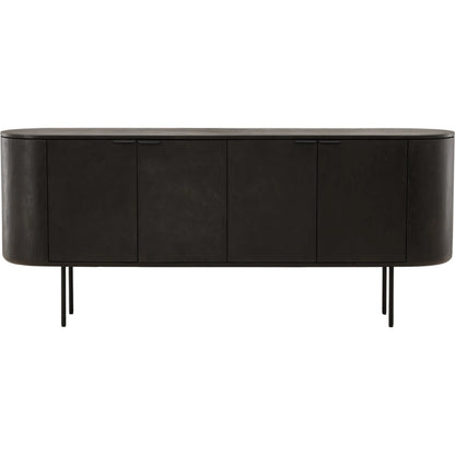 Debbie Sideboard by Arch & Plane in black. Made from micro cement, pine wood, metal in a modern style.