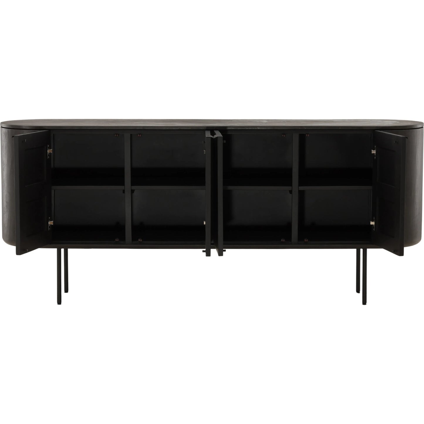 005 SI-2440780 | Additional Silo | Debbie Sideboard by Arch & Plane in black. Made from micro cement, pine wood, metal in a modern style.