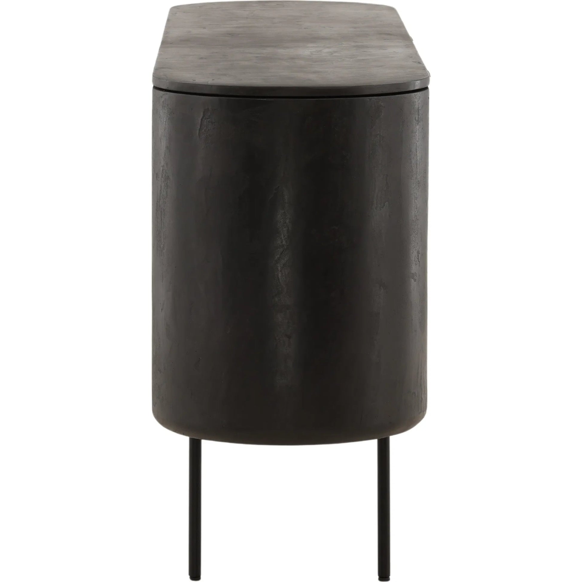 Debbie Sideboard by Arch & Plane in black. Made from micro cement, pine wood, metal in a modern style.