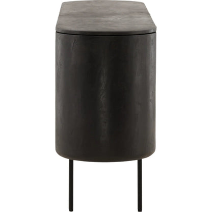 Debbie Sideboard by Arch & Plane in black. Made from micro cement, pine wood, metal in a modern style.