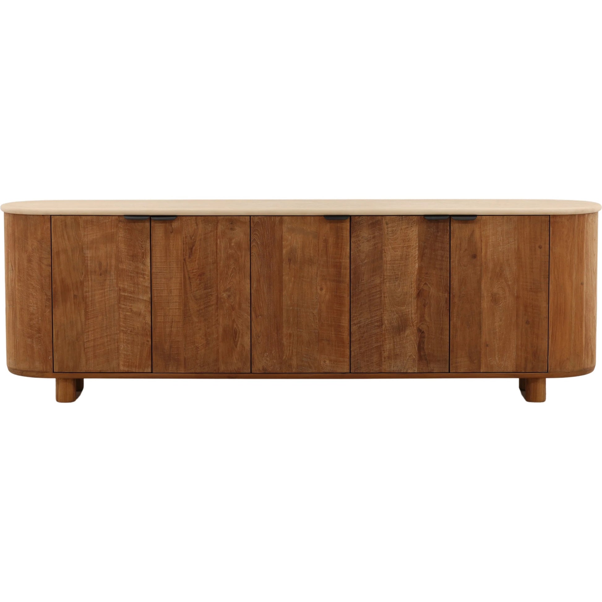 Stormy Sideboard by Arch & Plane in sand, brown. Made from micro cement, teak wood in a unique style.