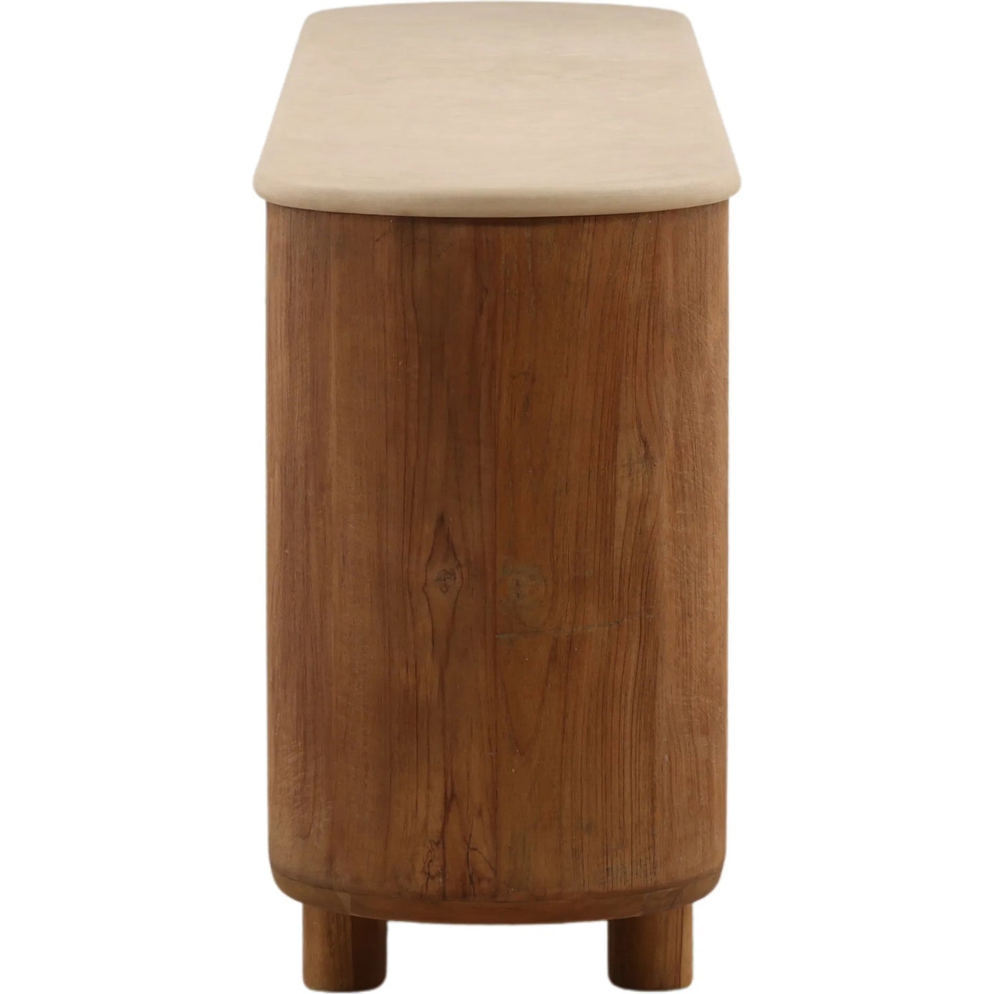 003 SI-2533057 | Additional Silo | Stormy Sideboard by Arch & Plane in sand, brown. Made from micro cement, teak wood in a unique style.