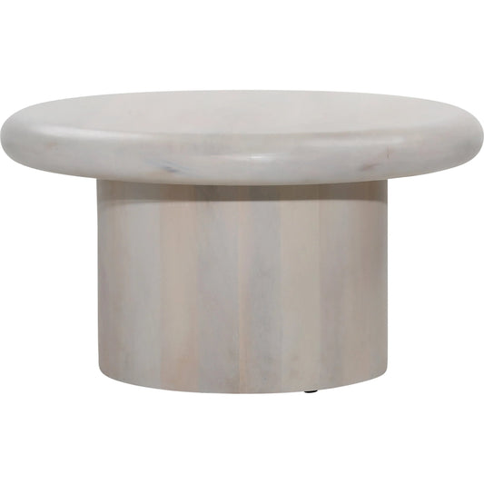 Lavera Coffee Table by Arch & Plane in whitewash. Made from mango wood in a unique style.