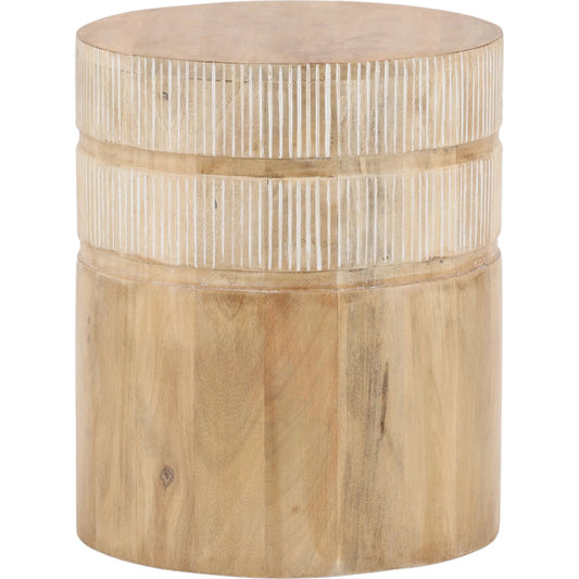 Malvina End Table by Arch & Plane in natural. Made from mango wood in a unique style.