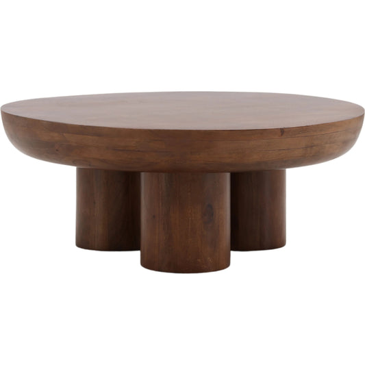 Bruce Coffee Table by Arch & Plane in medium brown. Made from mango wood in a unique style.