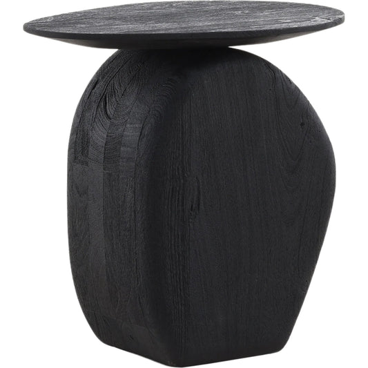 Damir End Table by Arch & Plane in black. Made from mango wood in a modern style.