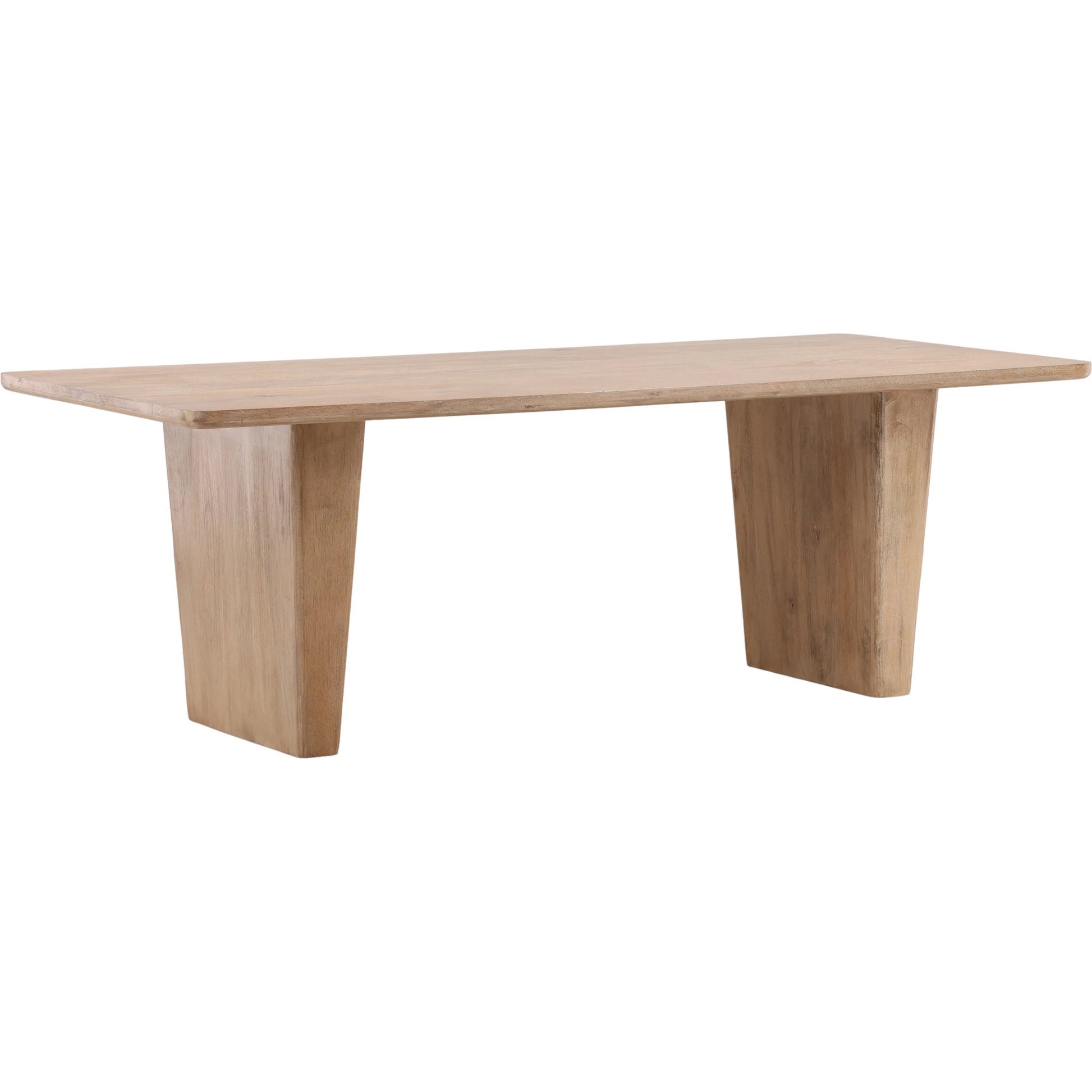 Maximilian Dining Table by Arch & Plane in light natural. Made from mango wood in a transitional style.