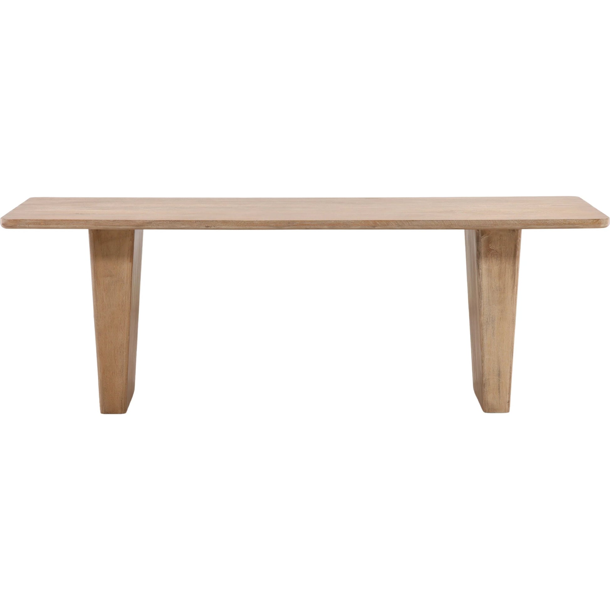 Maximilian Dining Table by Arch & Plane in light natural. Made from mango wood in a transitional style.