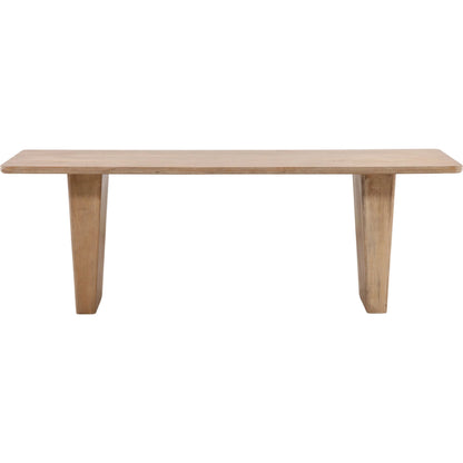 Maximilian Dining Table by Arch & Plane in light natural. Made from mango wood in a transitional style.