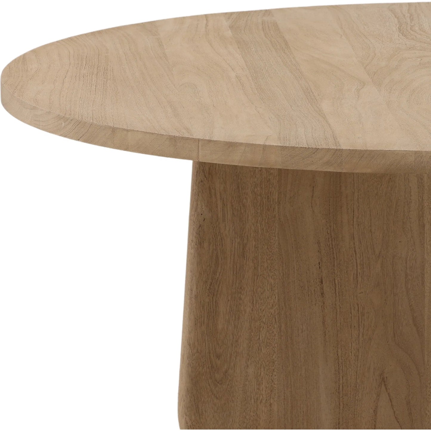 005 SI-2440804 | Closeup | Barbra Dining Table by Arch & Plane in weathered natural. Made from acacia wood in a transitional style.