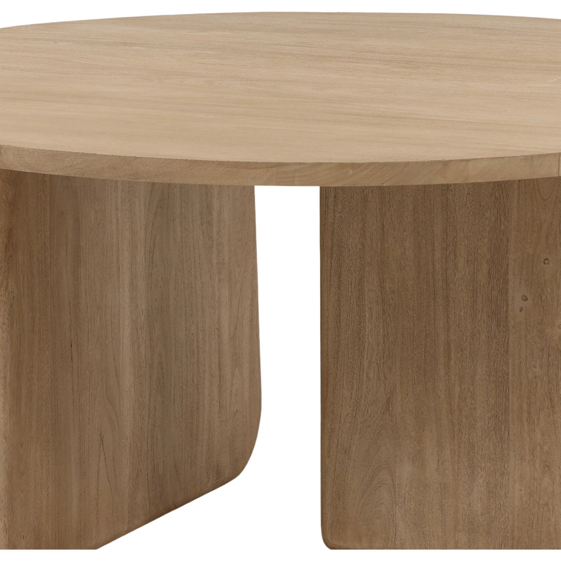 Barbra Dining Table by Arch & Plane in weathered natural. Made from acacia wood in a transitional style.
