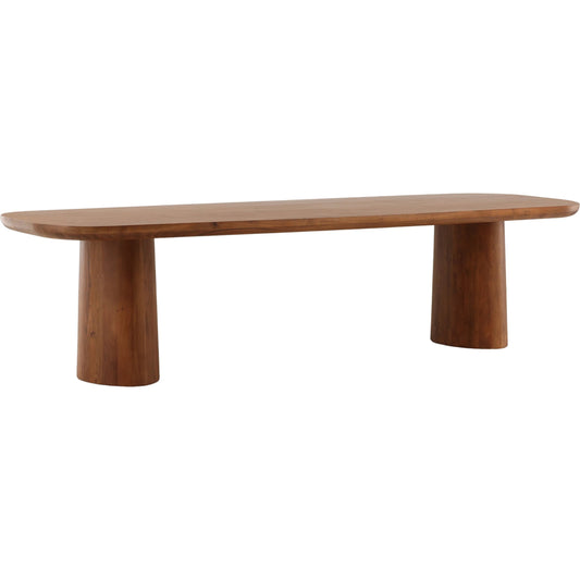Mirinda Dining Table by Arch & Plane in brown. Made from acacia wood in a unique style.
