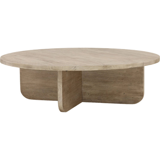 Colby Coffee Table by Arch & Plane in weathered natural. Made from acacia wood in a unique style.