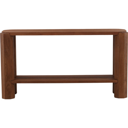 Janessa Console Table by Arch & Plane in brown. Made from acacia wood in a unique style.