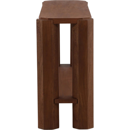 Janessa Console Table by Arch & Plane in brown. Made from acacia wood in a unique style.