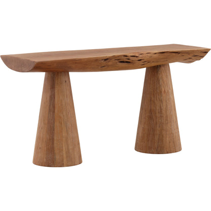 Ishmael Console Table by Arch & Plane in natural. Made from acacia wood in a unique style.
