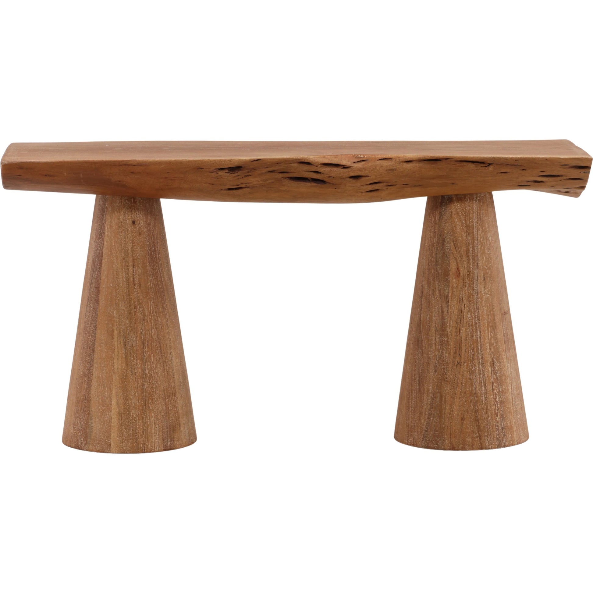 Ishmael Console Table by Arch & Plane in natural. Made from acacia wood in a unique style.