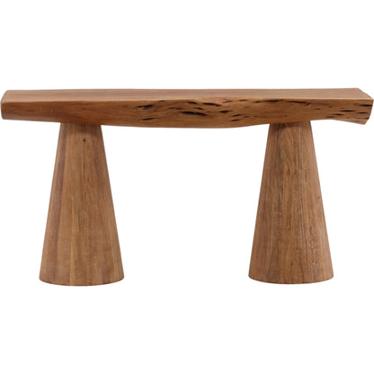 Ishmael Console Table by Arch & Plane in natural. Made from acacia wood in a unique style.