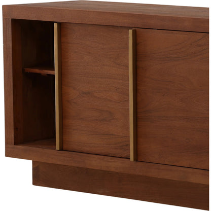 Hobart Sideboard by Arch & Plane in brown. Made from acacia wood, aluminum in a unique style.